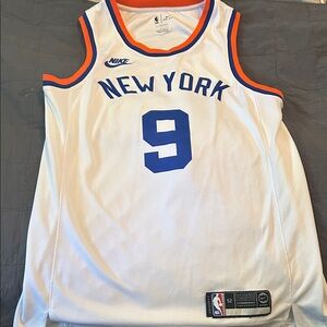 Nike New York Basketball Jersey - White, Blue, and Orange